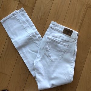 Abercrombie and Fitch white denim jeans
